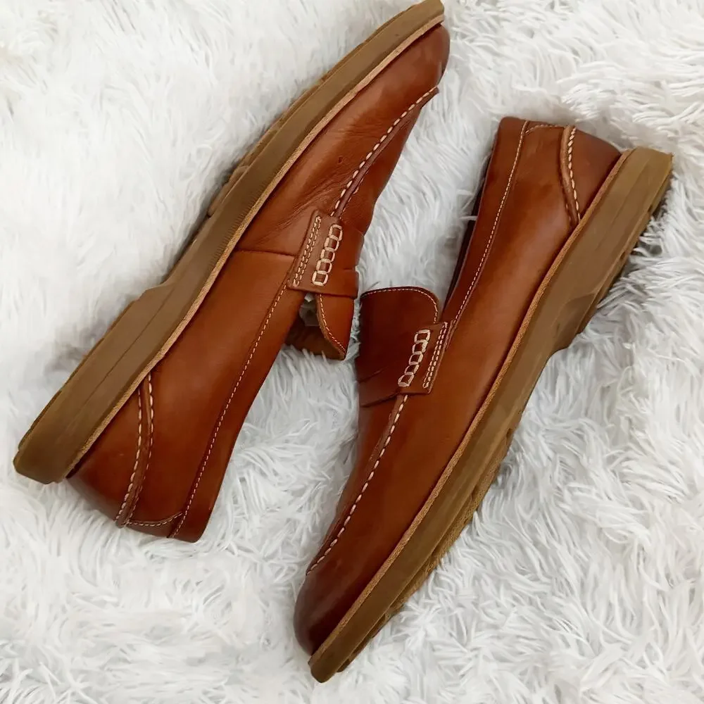 SPERRY | Top-Sider Gold Cup Men's‎ Leather Penny Loafers Brown Tan | Size 13